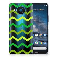 Nokia 8.3 TPU bumper Zigzag Groen