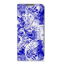 Mobiel BookCase Xiaomi 12 | 12X Angel Skull Blauw