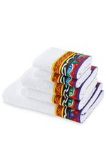 Dolce & Gabbana lot de 5 serviettes à tissu en éponge - Blanc