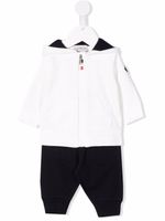 Moncler Enfant survêtement bicolore en coton - Bleu