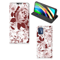 Bookcase Motorola Moto G9 Plus Watercolor Flowers - thumbnail