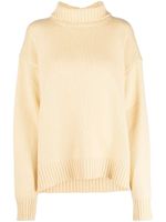 Jil Sander pull ample à col roulé - Jaune