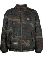 izzue veste matelassée à imprimé camouflage - Multicolore