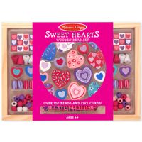 Houten speelgoed kralenset Sweet hearts - thumbnail