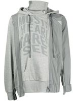 Mostly Heard Rarely Seen hoodie asymétrique à logo imprimé - Gris