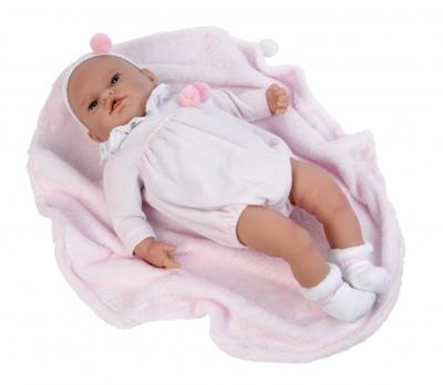 Falca babypop Eva 50 cm met deken roze Falca babypop Eva 50 cm met deken roze