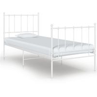 Bedframe metaal wit 100x200 cm