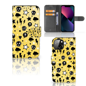 Telefoonhoesje met Naam iPhone 13 Mini Punk Geel