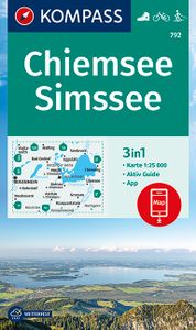 Wandelkaart 792 Chiemsee - Simssee | Kompass