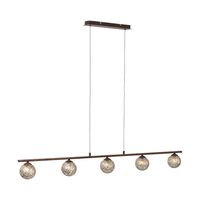 Paul Neuhaus Hanglamp Greta 5 lichts L 132 cm bruin - thumbnail