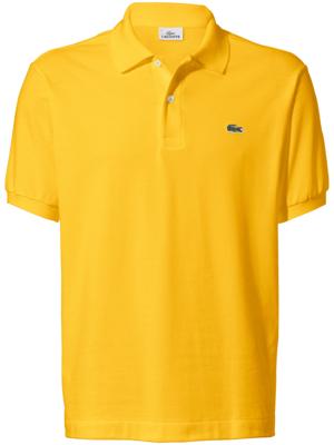 Poloshirt 100% katoen model L1212 Van Lacoste geel