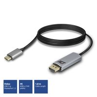 ACT AC7035 USB-C naar DisplayPort kabel 1,8 meter - thumbnail