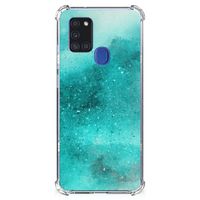 Back Cover Samsung Galaxy A21s Painting Blue - thumbnail