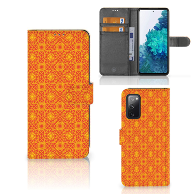 Samsung Galaxy S20 FE Telefoon Hoesje Batik Oranje Samsung Galaxy S20 FE Telefoon Hoesje Batik Oranje