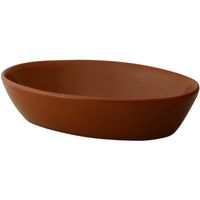 1x Klein ovalen tapas/hapjes schaaltje bruin 18 cm   -