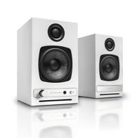 Audioengine HD3 Wireless Speakers with Bluetooth - 60W Powered Computer Speakers for Desktop Monitor and Home Music System with aptX HD Bluetooth, AUX, USB, RCA, 24-bit DAC (White, Pair)