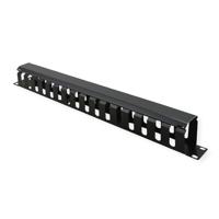 Value 26.99.0304 19 inch Frontplaat voor patchkast 1 HE Zwart (RAL 9005) - thumbnail