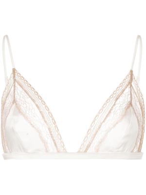 Kiki de Montparnasse soutien-gorge à empiècements en dentelle - Blanc Kiki de Montparnasse soutien-gorge à empiècements en dentelle - Blanc