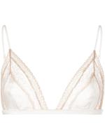 Kiki de Montparnasse soutien-gorge à empiècements en dentelle - Blanc