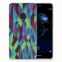 Huawei P10 Lite TPU Hoesje Abstract Green Blue