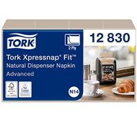 Tork Xpressnap Fit Dispenserservetten naturel – 12830 – Vulling voor N14 Servetdispenser, Advanced Kwaliteit – 2-laags, naturel – 6 x 720 (4320) stuks