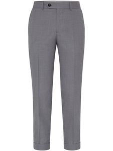 Brunello Cucinelli pantalon de costume à taille mi-haute - Gris