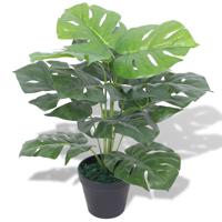 vidaXL Kunstplant met pot monstera 45 cm groen