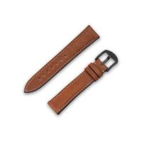 JT Berlin Charlie Reservearmband (20 mm) voor Samsung Galaxy Watch/Amazfit/Garmin Forerunner [handgemaakt in Duitsland, leder/Nytech reserveband, roestvrij staal] bruin/zwart