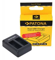 GoPro Hero 9 Hero 10 Hero 11 AHDBT901 ADBAT001 ADDBD-211 USB Dual Charger incl. Micro-USB cable - thumbnail