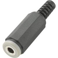 TRU COMPONENTS 718477 Jackplug 3.5 mm Bus, recht Aantal polen: 4 Stereo Zwart 1 stuk(s)