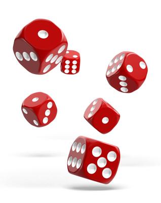 Oakie Doakie Dice D6 Dice 16 mm Solid - Red (12)