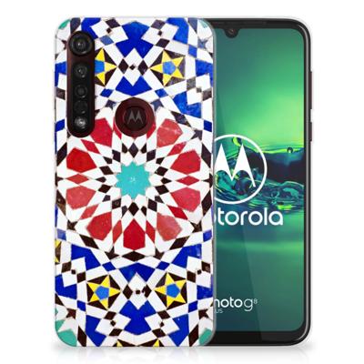 Motorola Moto G8 Plus TPU Siliconen Hoesje Mozaïek Motorola Moto G8 Plus TPU Siliconen Hoesje Mozaïek