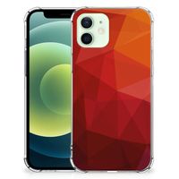 Shockproof Case voor iPhone 12 Mini Polygon Red - thumbnail