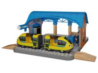 Playtive Houten treinbaan-uitbreidingsset (Treinstation-set) - thumbnail