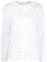 Giorgio Armani Pre-Owned chemise boutonnée à design plissé (années 1970) - Blanc