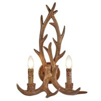 Searchlight Houten wandlamp Stag 6412-2BR