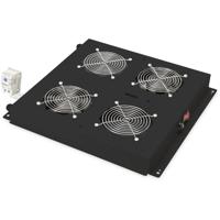 Digitus DN-19 FAN-2-B-N 19 inch 2 x Ventilator voor patchkast 1 HE Vast inbouw, Met schakelaar Geschikt voor kastdiepte: vanaf 600 mm Zwart (RAL 9005) - thumbnail