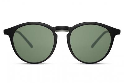 CWI zonnebril panto volledig omrand cat. 3 matzwart/groen CWI zonnebril panto volledig omrand cat. 3 matzwart/groen