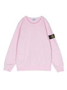 Stone Island Junior Compass-badge cotton sweatshirt - Rose