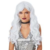 lange witte golvende pruik voor dames halloween cosplay partypruiken Lightinthebox - thumbnail