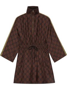 Gucci robe à imprimé GG Supreme - Marron