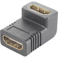 SpeaKa Professional SP-9564944 HDMI Adapter [1x HDMI-bus - 1x HDMI-bus] Zwart Vergulde steekcontacten, 90° haaks naar boven 0.00 m - thumbnail