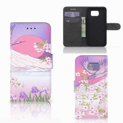 Samsung Galaxy S6 | S6 Duos Telefoonhoesje met Pasjes Bird Flying Samsung Galaxy S6 | S6 Duos Telefoonhoesje met Pasjes Bird Flying