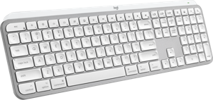 Logitech MX Keys S for Mac toetsenbord Kantoor RF-draadloos + Bluetooth QWERTY US International Aluminium, Wit