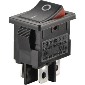 TRU COMPONENTS 1587540 Wipschakelaar TC-R13-73A2-02 250 V/AC 6 A 2x uit/aan Continu 1 stuk(s)