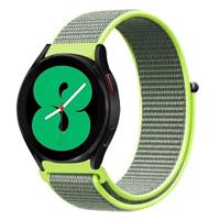 By Qubix - Compatible met Garmin Vivoactive 4 - Vivoactive 4L - Sport Loop nylon bandje - Neon groen - Compatible Garmin bandje - Bandbreedte: 22mm