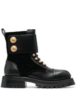 Balmain bottines à boutons embossés - Noir