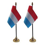 2x stuks Nederland Holland versiering tafelvlaggetjes 10 x 15 cm   -