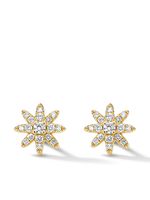 David Yurman puces d'oreilles Petites Starburst en or 18ct serties de diamants