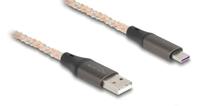 DeLOCK 88164 - USB 2.0 kabel type-A naar USB Type-C met RGB-verlichting 1 m